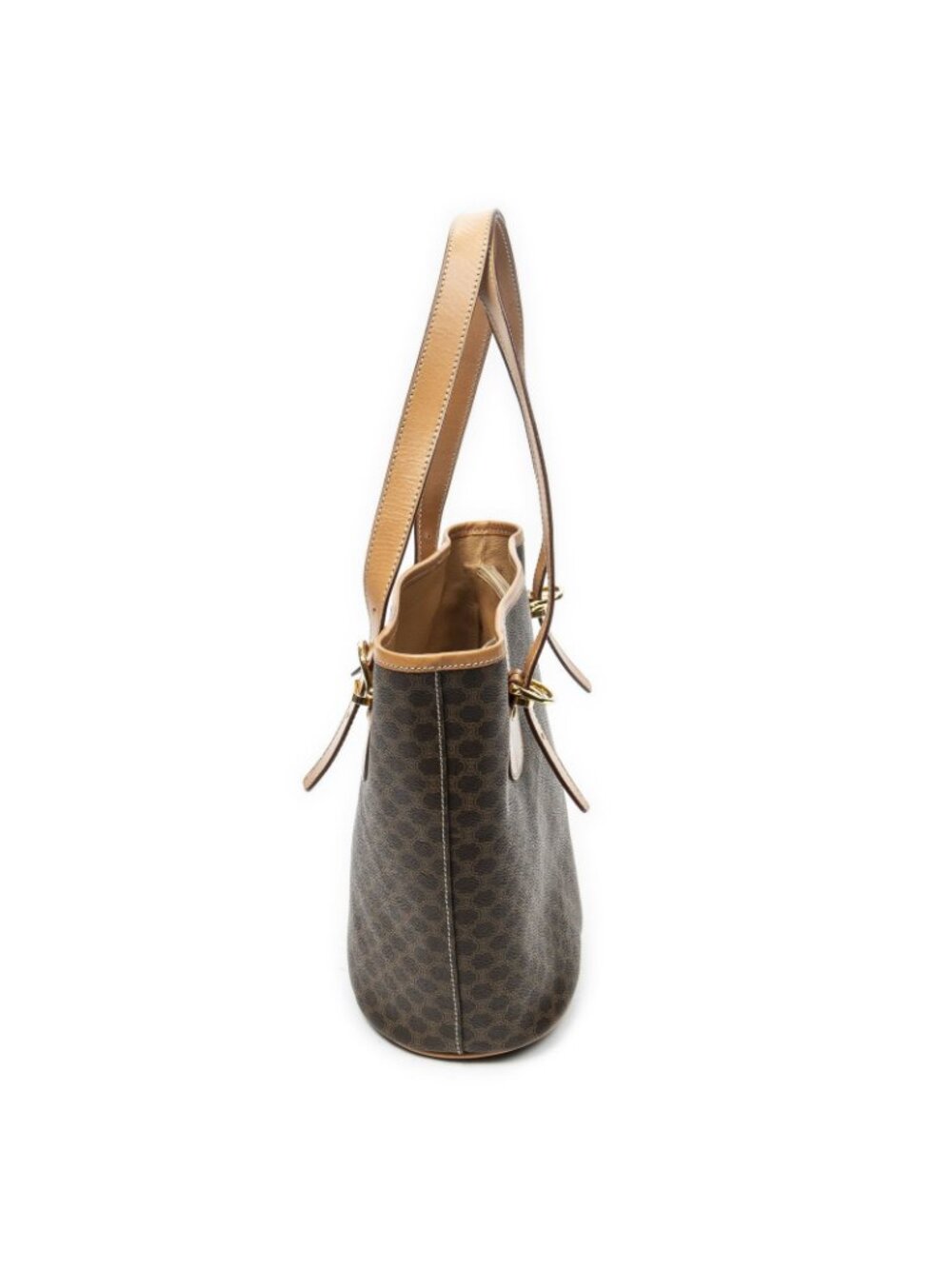 Celine Vintage Bucket Tote Brown Macadam Canvas - Picture 3 of 10
